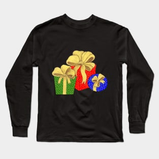 Holiday Gifts Boxes with Bows Long Sleeve T-Shirt